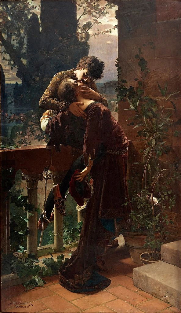 Romeo e Giulietta sul balcone